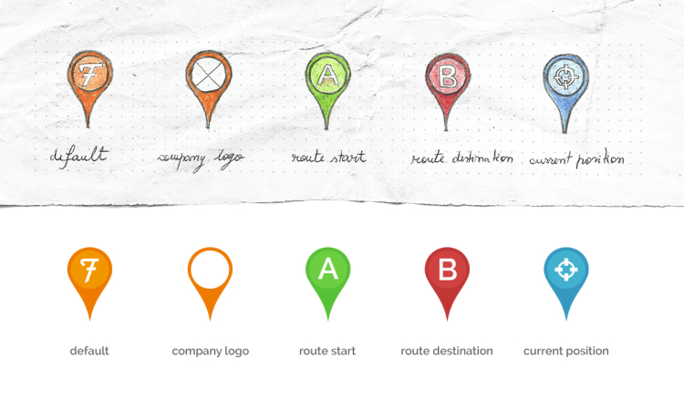 Inspired from the current Google Maps icons.
