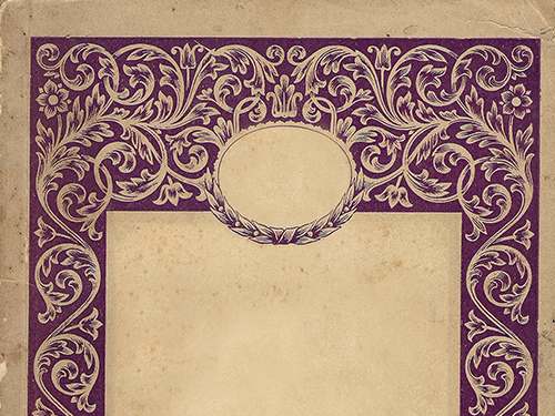 Old floral book cover